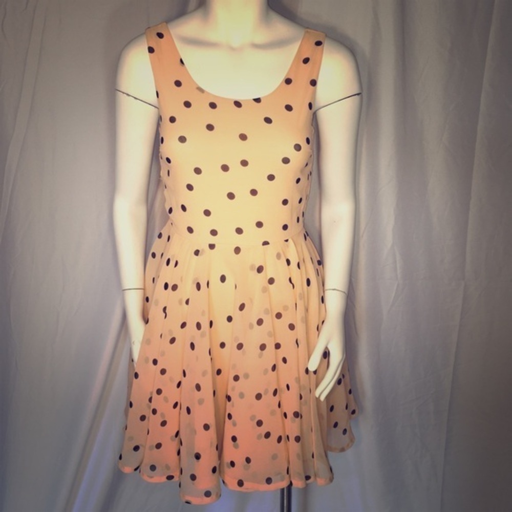 Short Flare Polka Dot Dress
